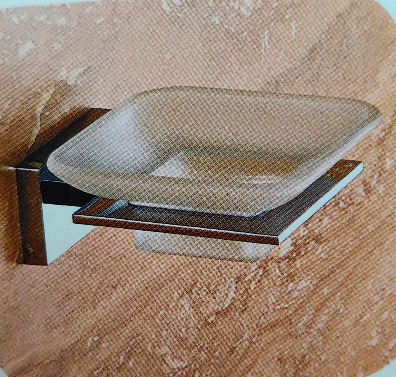 DECOR TANGENT GLASS SOAP DISH TG0002